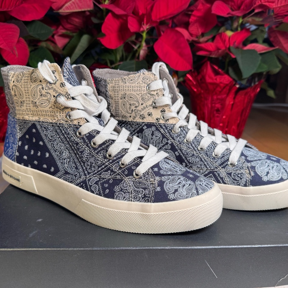 Sun + Stone Men's Paisley High-Top Sneakers
